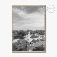 West Chester Black and White Fine Art Photo Print, Aerial Panorama, Wall Poster, USA