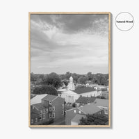 West Chester Black and White Fine Art Photo Print, Aerial Panorama, Wall Poster, USA