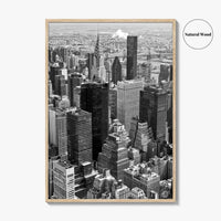 New York City Skyline Black and White Fine Art Photo Print, Manhattan Poster