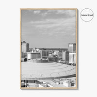 Wichita Skyline Black and White Fine Art Photo Print, Downtown, Kansas USA, Wall Poster