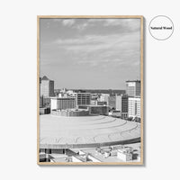Wichita Skyline Black and White Fine Art Photo Print, Downtown, Kansas USA, Wall Poster