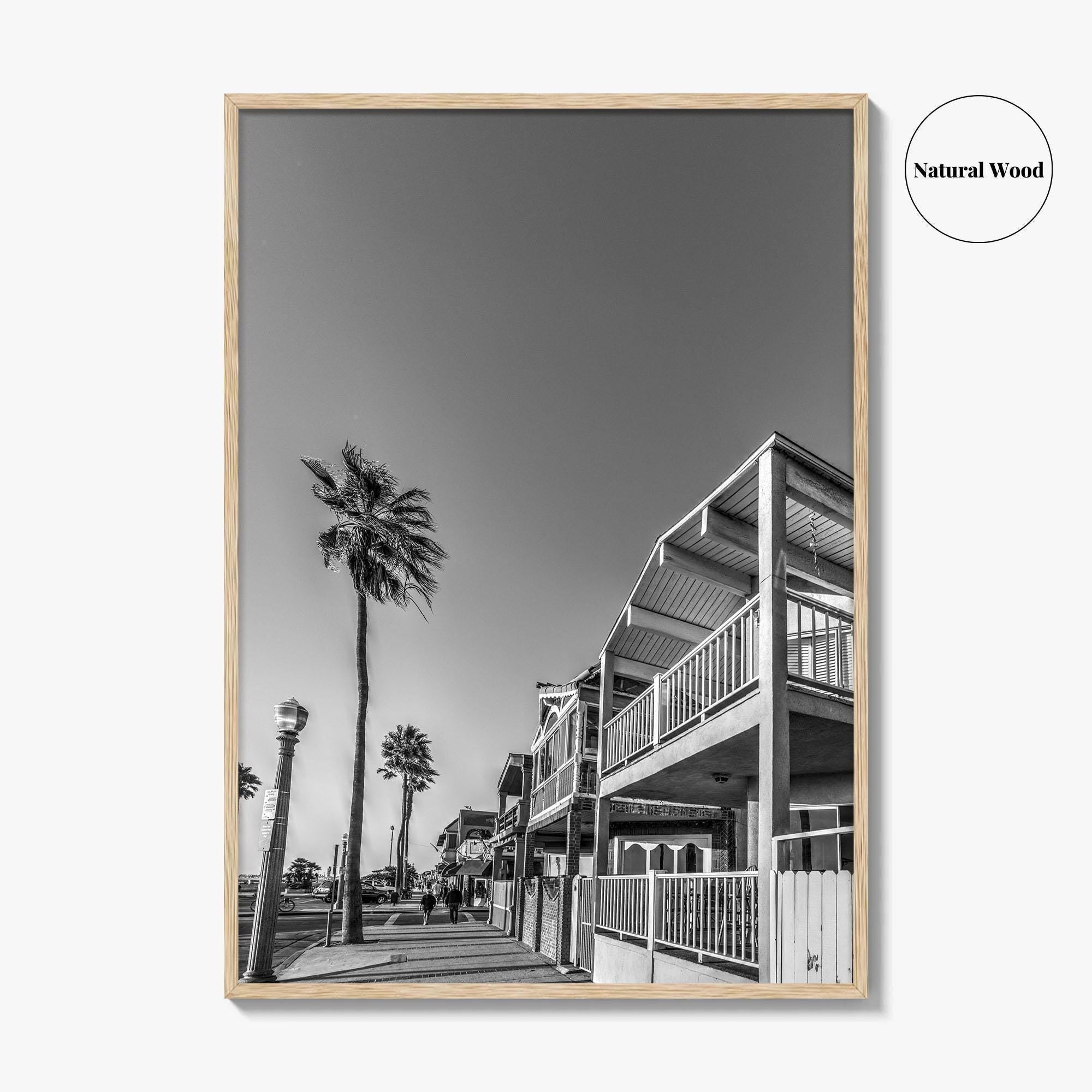 Newport Beach Black and White Fine Art Photo Print, Orange County, California Coastal Poster