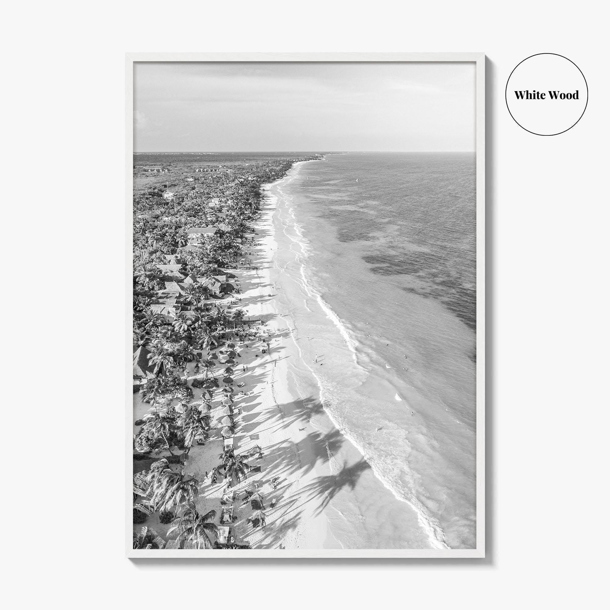 Tulum Black and White Fine Art Photo Print, Riviera Maya Cancun Mexico Poster
