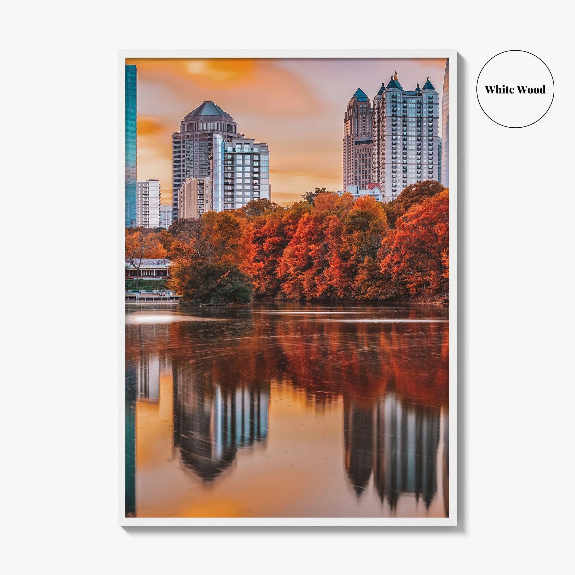 Atlanta Skyline Fine Art Photo Print, Piedmont Park, Georgia USA Wall Poster