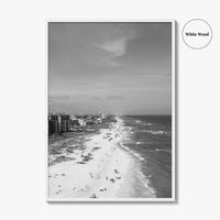 Pensacola Black and White Fine Art Photo Print, Perdido Key Beach Florida, Aerial Poster