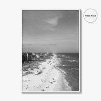 Pensacola Black and White Fine Art Photo Print, Perdido Key Beach Florida, Aerial Poster