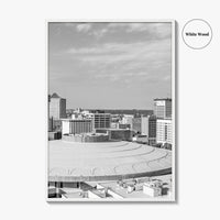 Wichita Skyline Black and White Fine Art Photo Print, Downtown, Kansas USA, Wall Poster