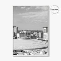 Wichita Skyline Black and White Fine Art Photo Print, Downtown, Kansas USA, Wall Poster