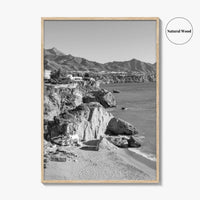 Nerja Black and White Fine Art Photo Print, Costa del Sol Spain Poster