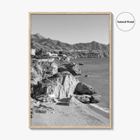 Nerja Black and White Fine Art Photo Print, Costa del Sol Spain Poster