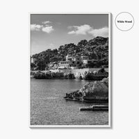 Cala Rajada Black and White Fine Art Photo Print, Mallorca Seascape Spain Poster