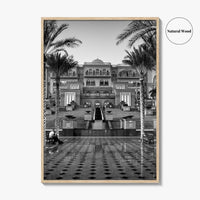 Abu Dhabi Black and White Fine Art Photo Print, Emirates Palace, UAE Poster