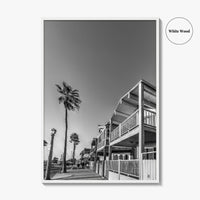 Newport Beach Black and White Fine Art Photo Print, Orange County, California Coastal Poster