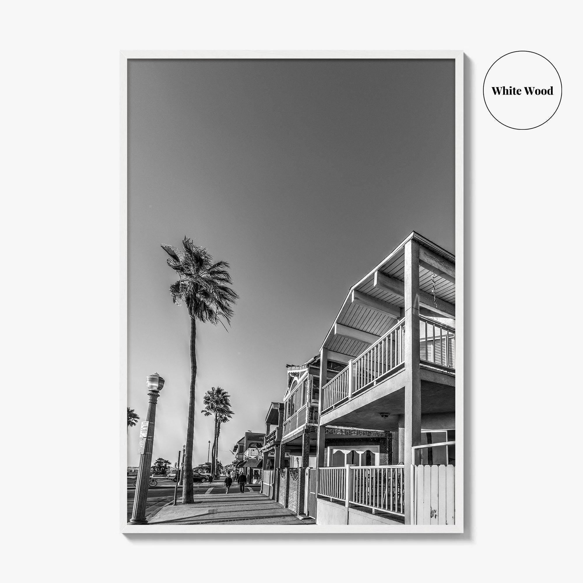 Newport Beach Black and White Fine Art Photo Print, Orange County, California Coastal Poster