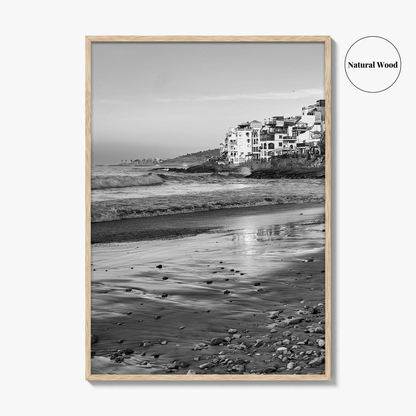 Taghazout Black and White Fine Art Photo Print, Morocco Poster, Agadir Coast Wall Decor