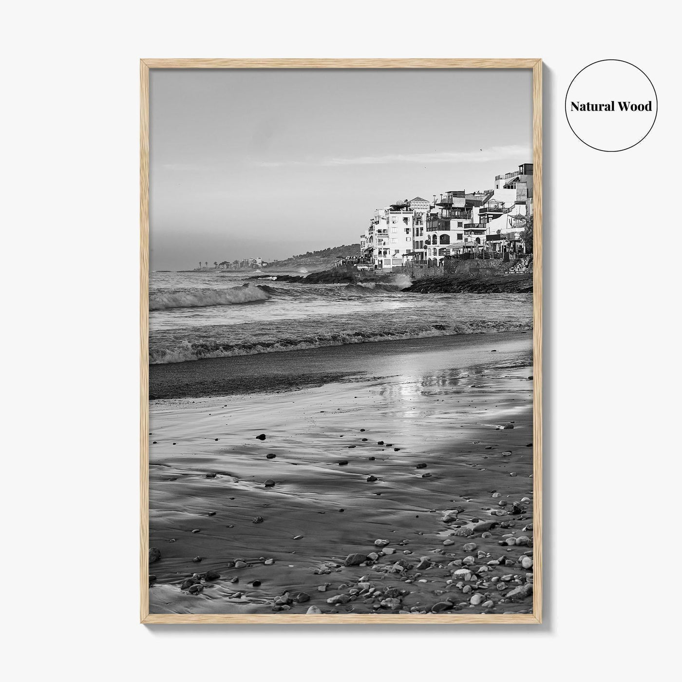 Taghazout Black and White Fine Art Photo Print, Morocco Poster, Agadir Coast Wall Decor