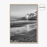 Taghazout Black and White Fine Art Photo Print, Morocco Poster, Agadir Coast Wall Decor