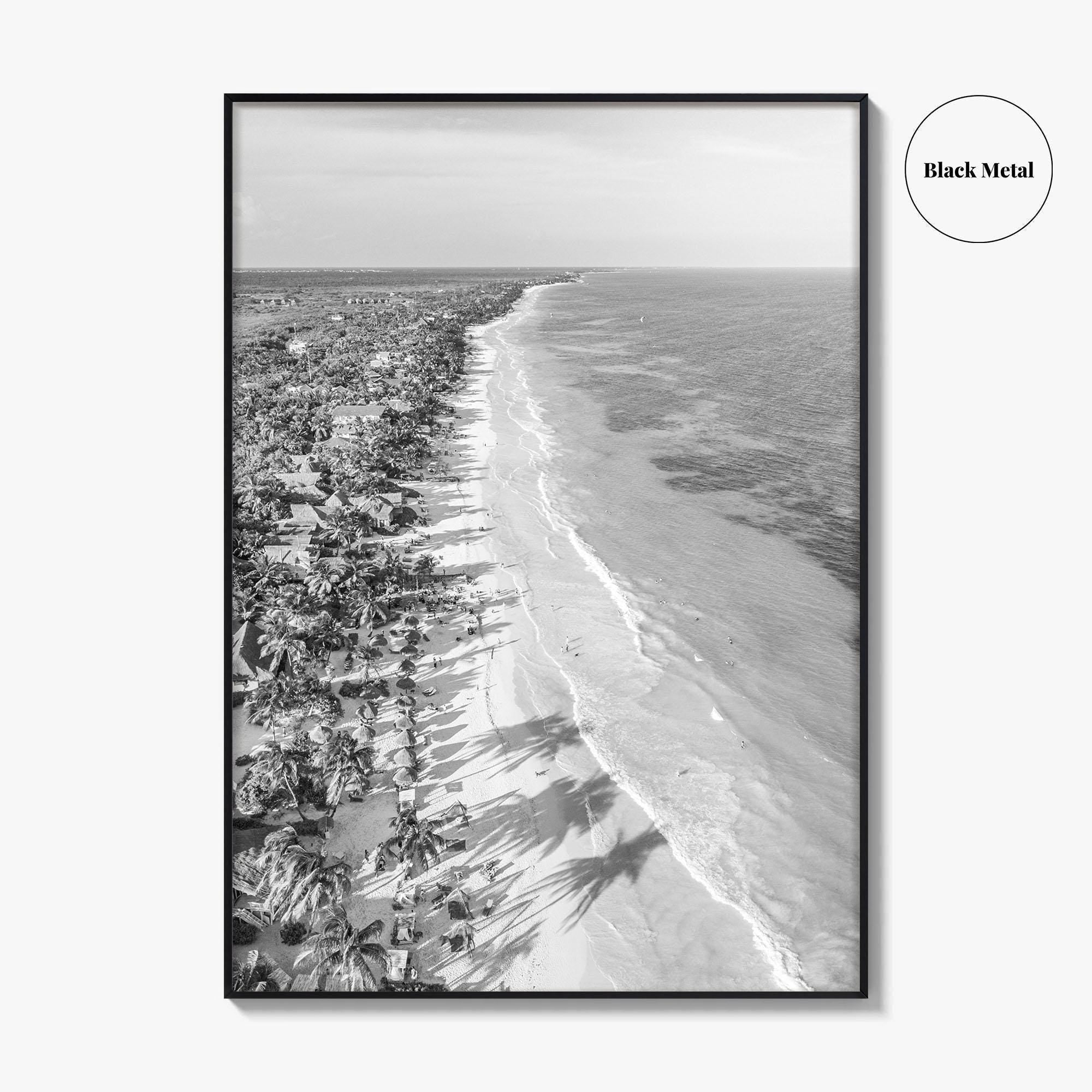Tulum Black and White Fine Art Photo Print, Riviera Maya Cancun Mexico Poster