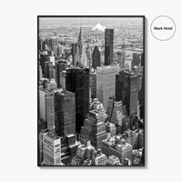 New York City Skyline Black and White Fine Art Photo Print, Manhattan Poster