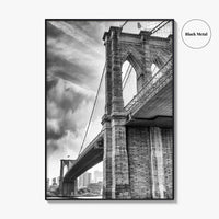 Brooklyn Bridge Black and White Fine Art Photo Print, NYC Wall Decor Poster, USA
