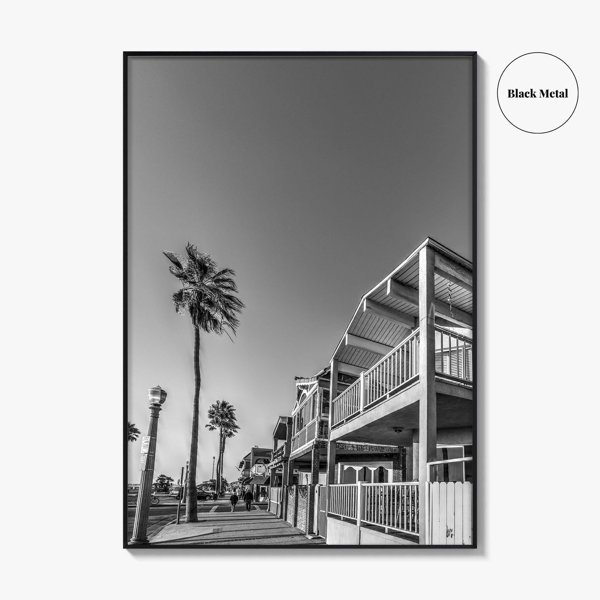 Newport Beach Black and White Fine Art Photo Print, Orange County, California Coastal Poster