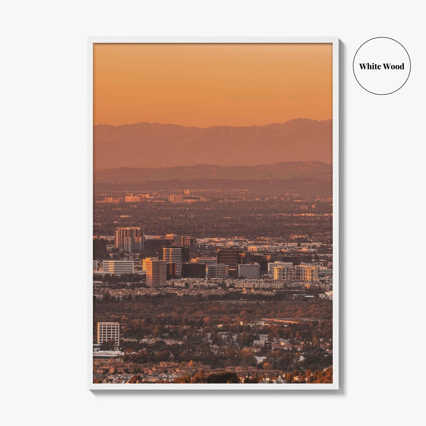 Anaheim Skyline Fine Art Photo Print, Irvine Santa Ana, Orange County California Poster