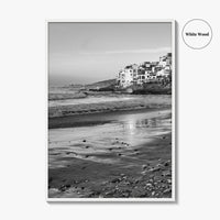 Taghazout Black and White Fine Art Photo Print, Morocco Poster, Agadir Coast Wall Decor