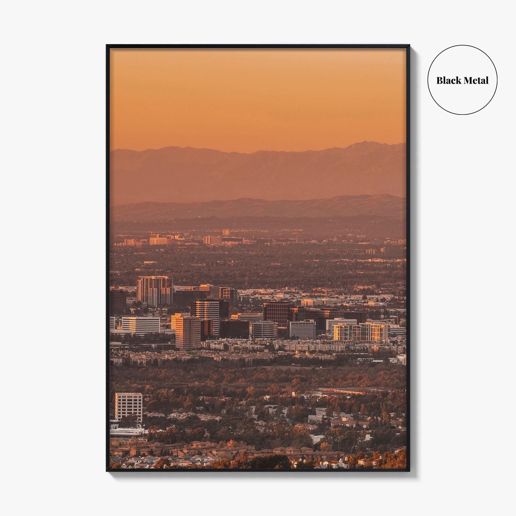 Anaheim Skyline Fine Art Photo Print, Irvine Santa Ana, Orange County California Poster
