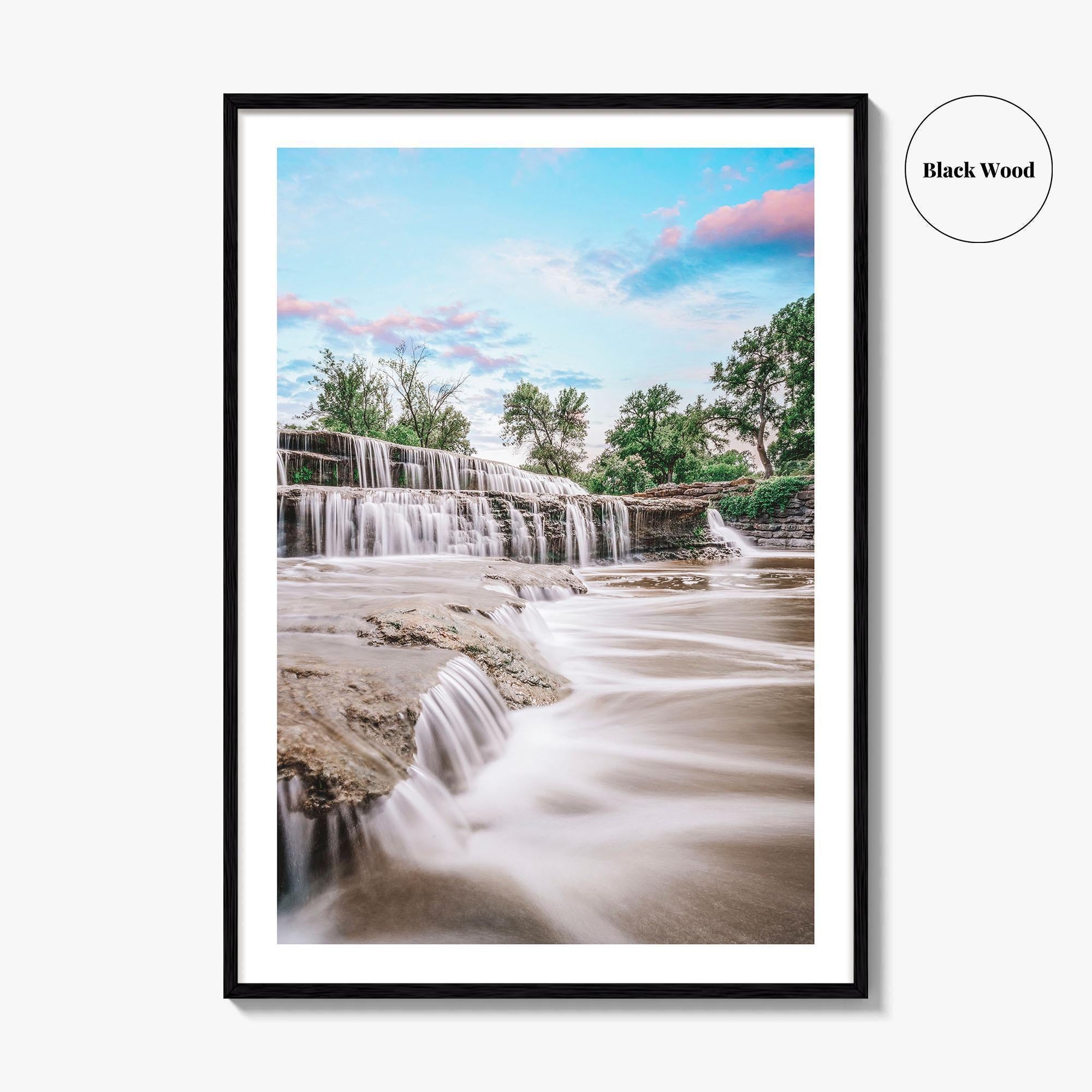 Fort Worth Fine Art Photo Print, Airfield Falls Waterfall, Texas, USA, Wall Decor, Poster