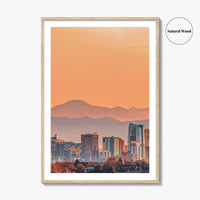 Denver Skyline Fine Art Photo Print, Pikes Peak, Colorado, USA, Poster, Wall Decor