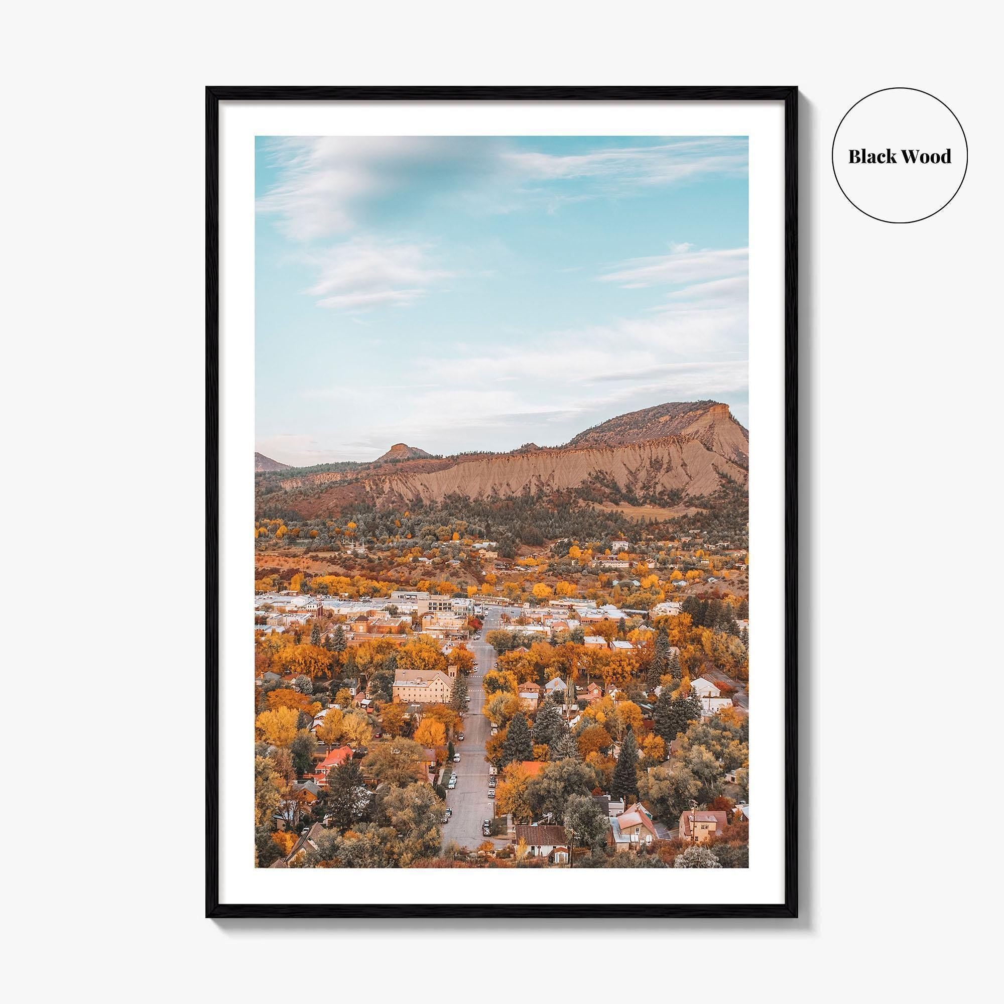 Durango Colorado Fine Art Photo Print, Autumn Foliage Wall Decor, USA Poster