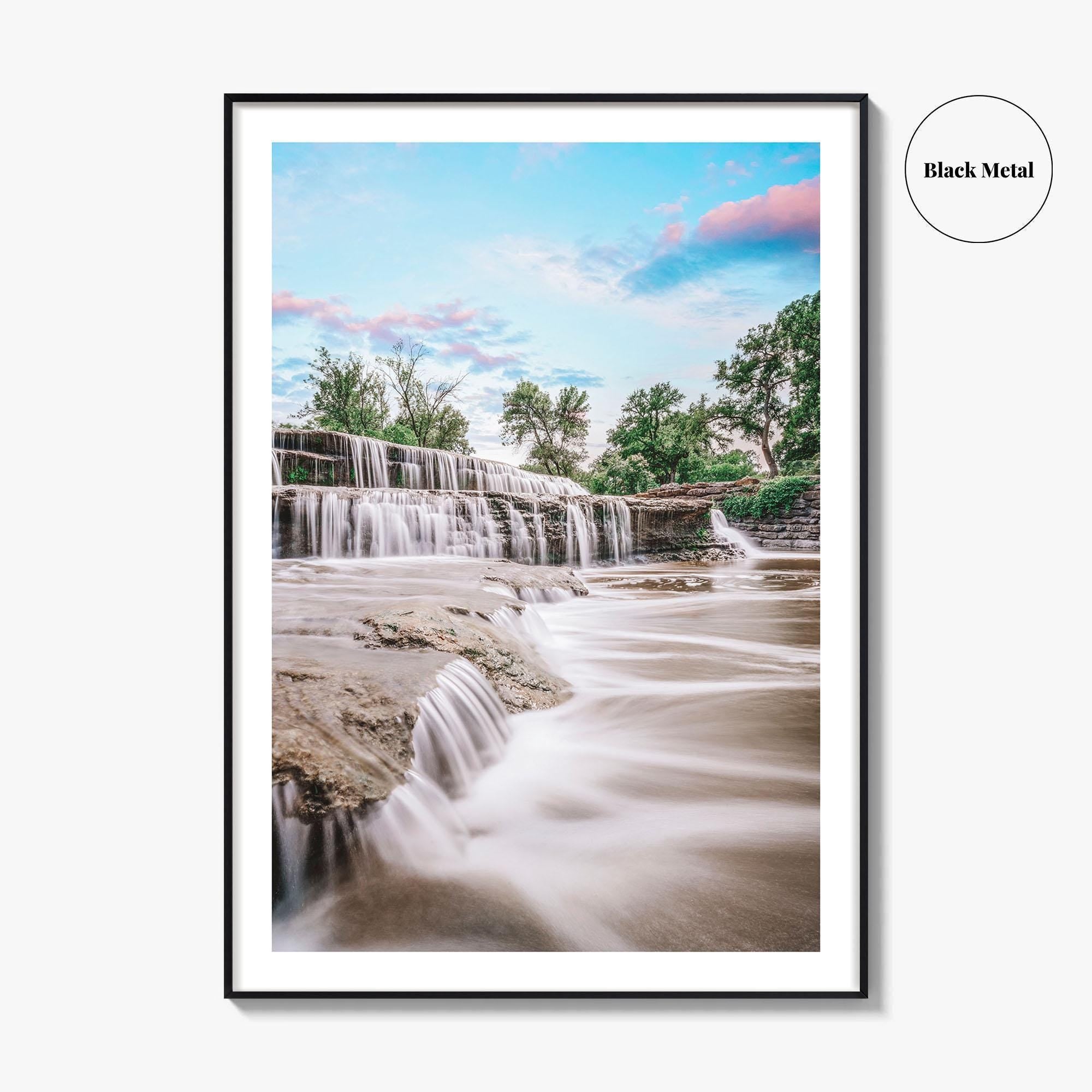 Fort Worth Fine Art Photo Print, Airfield Falls Waterfall, Texas, USA, Wall Decor, Poster