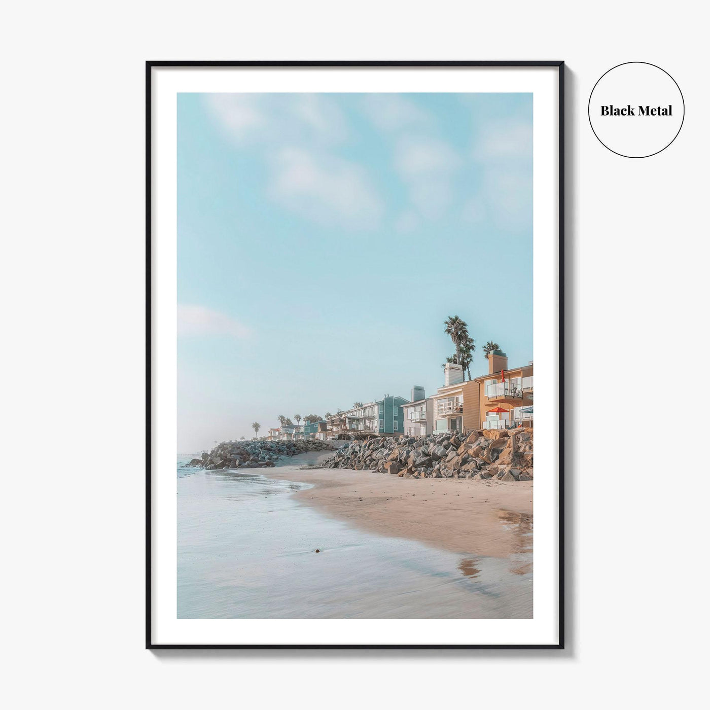 Carlsbad Fine Art Photo Print, California Beach Houses, Oceanfront Wall Poster USA