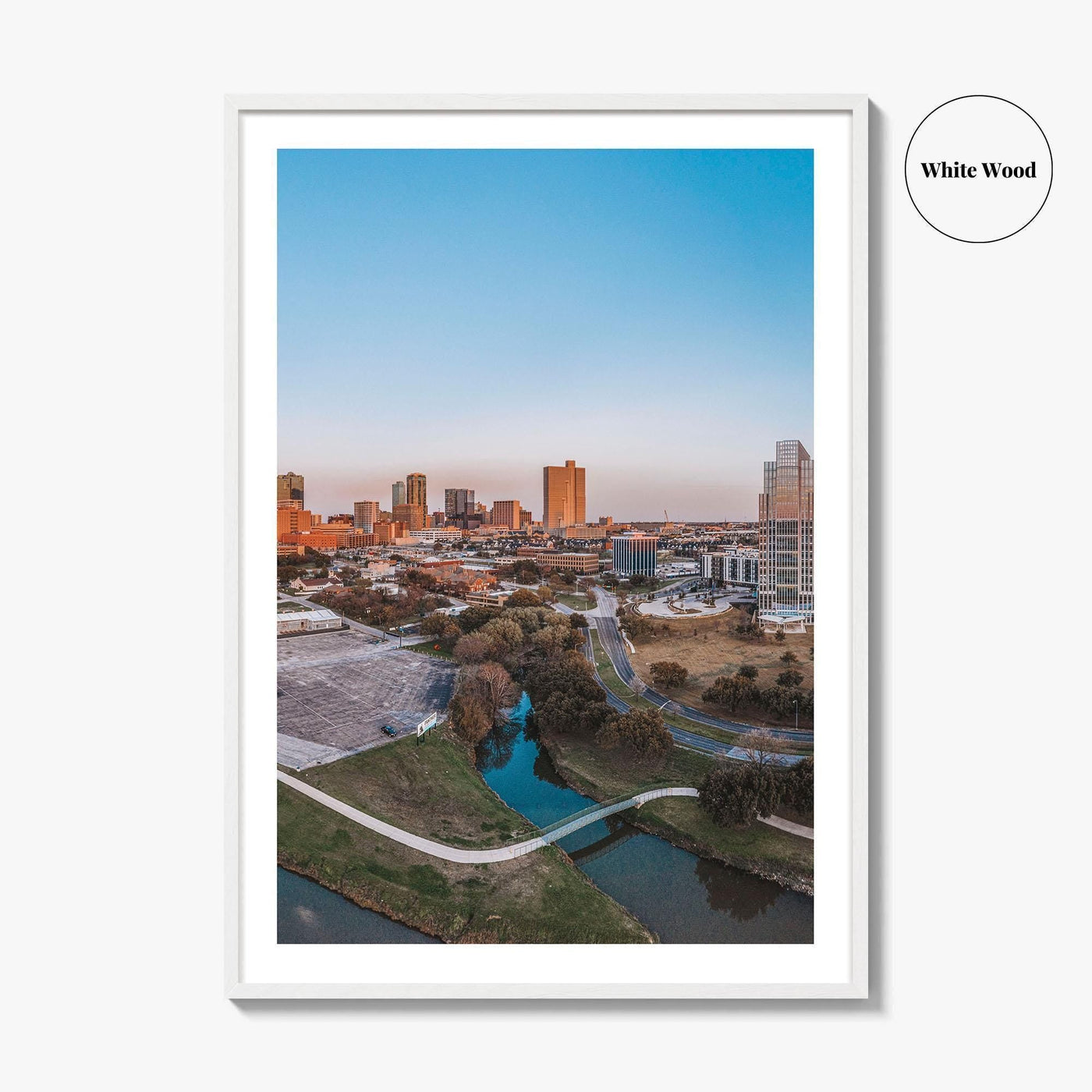 Fort Worth Skyline Fine Art Photo Print, Texas, USA, Wall Decor Poster