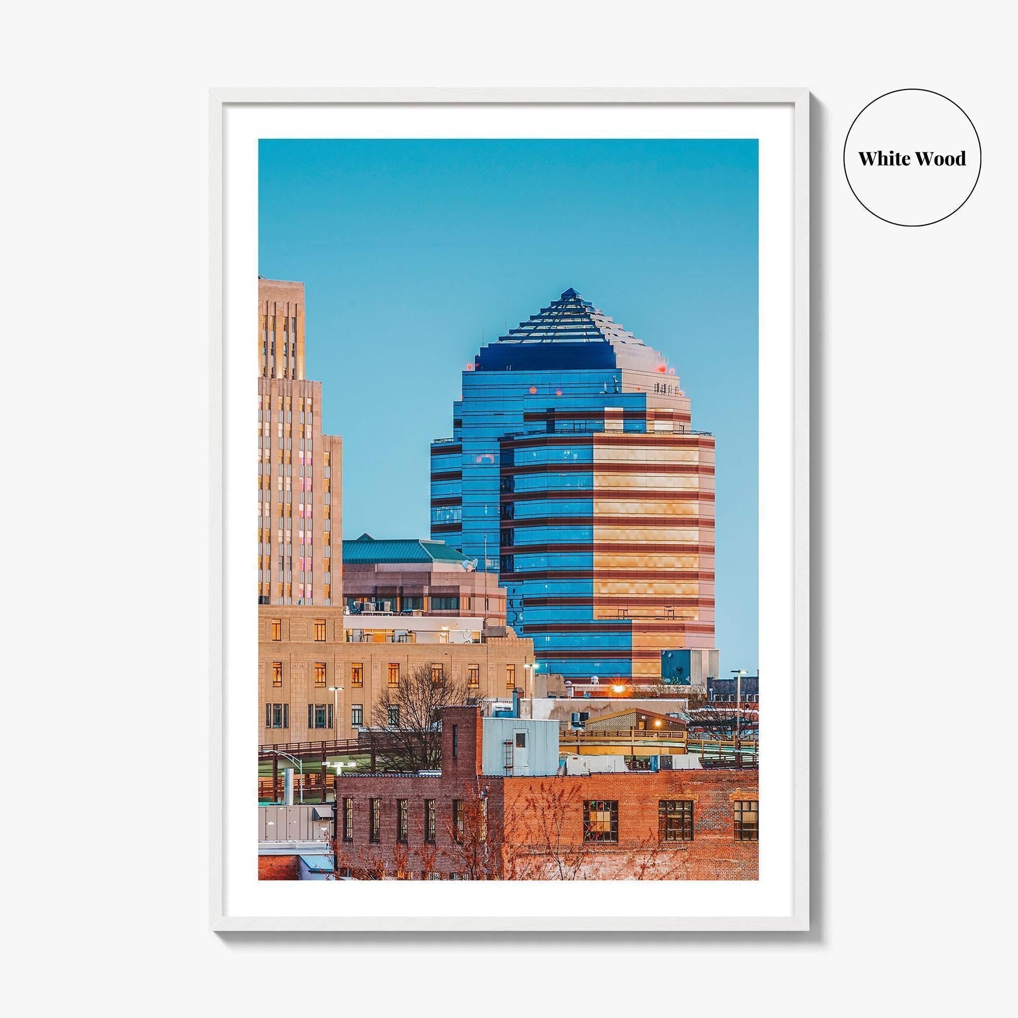 Durham Skyline Fine Art Photo Print, NC, North Carolina USA Wall Decor Poster