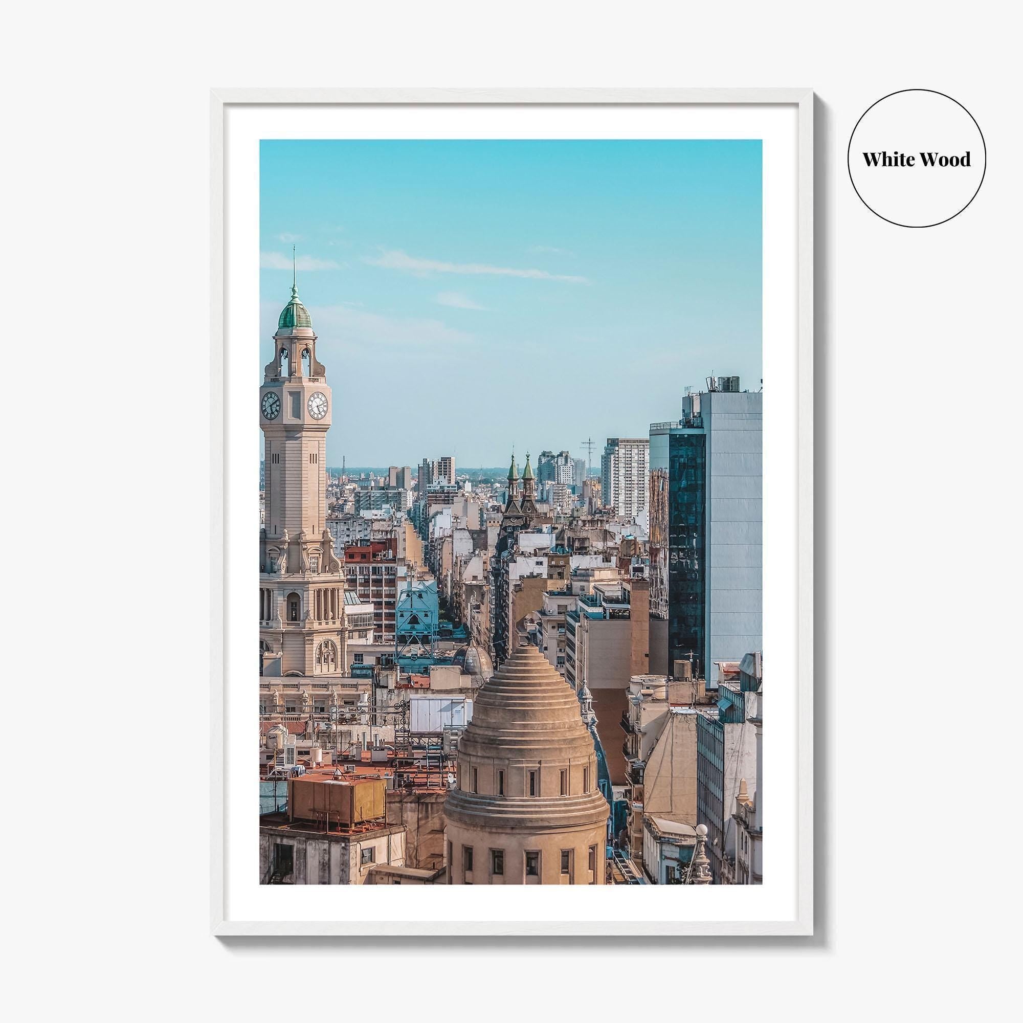Buenos Aires Skyline Fine Art Photo Print, City Legislature Tower, Downtown Aerial, Argentina Poster