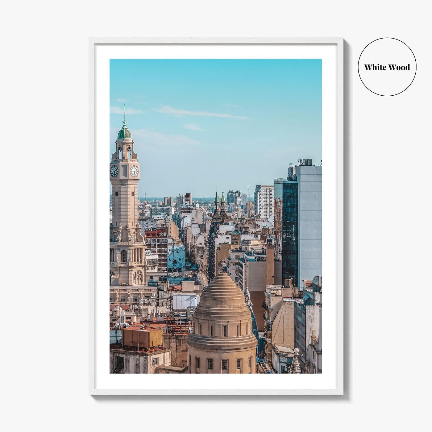 Buenos Aires Skyline Fine Art Photo Print, City Legislature Tower, Downtown Aerial, Argentina Poster
