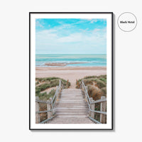 Blankenberge Fine Art Photo Print, Belgium Beach Dunes, North Sea Wall Poster