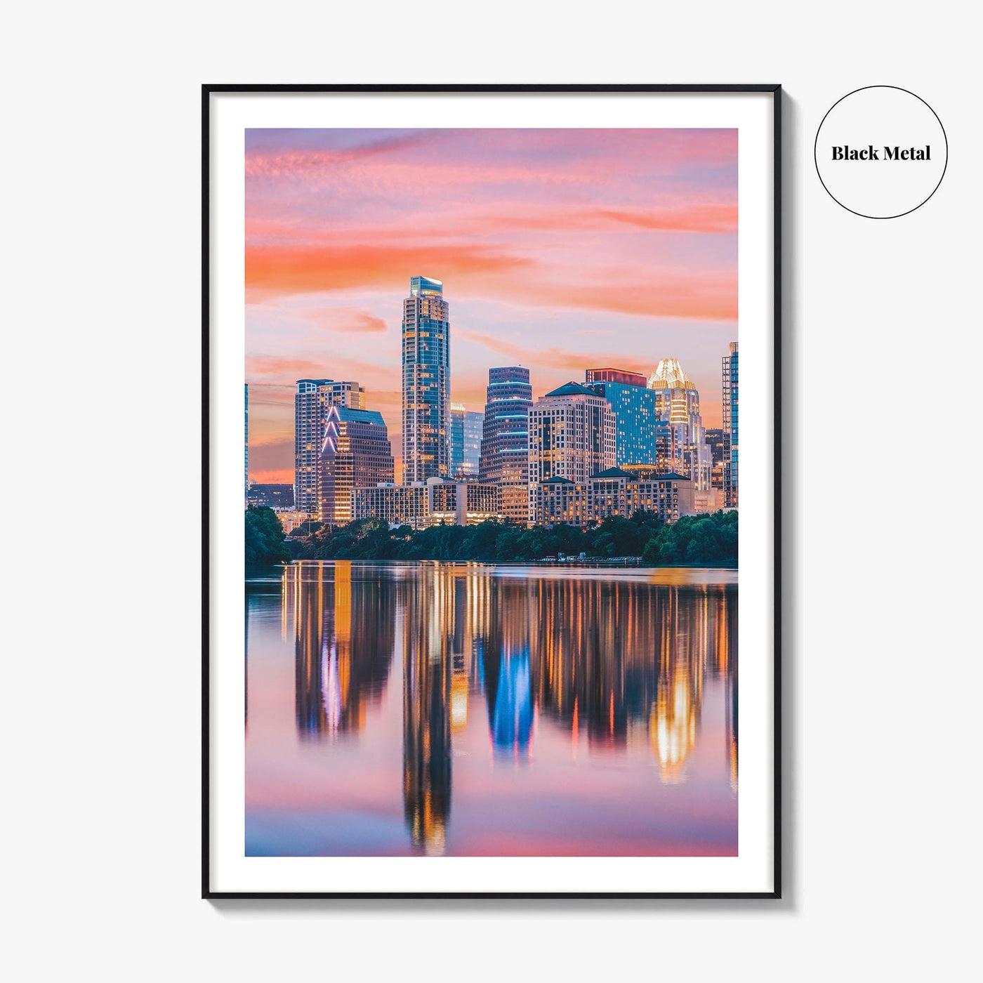 Austin Skyline Fine Art Photo Print, Colorado River, Texas, USA, Wall Decor