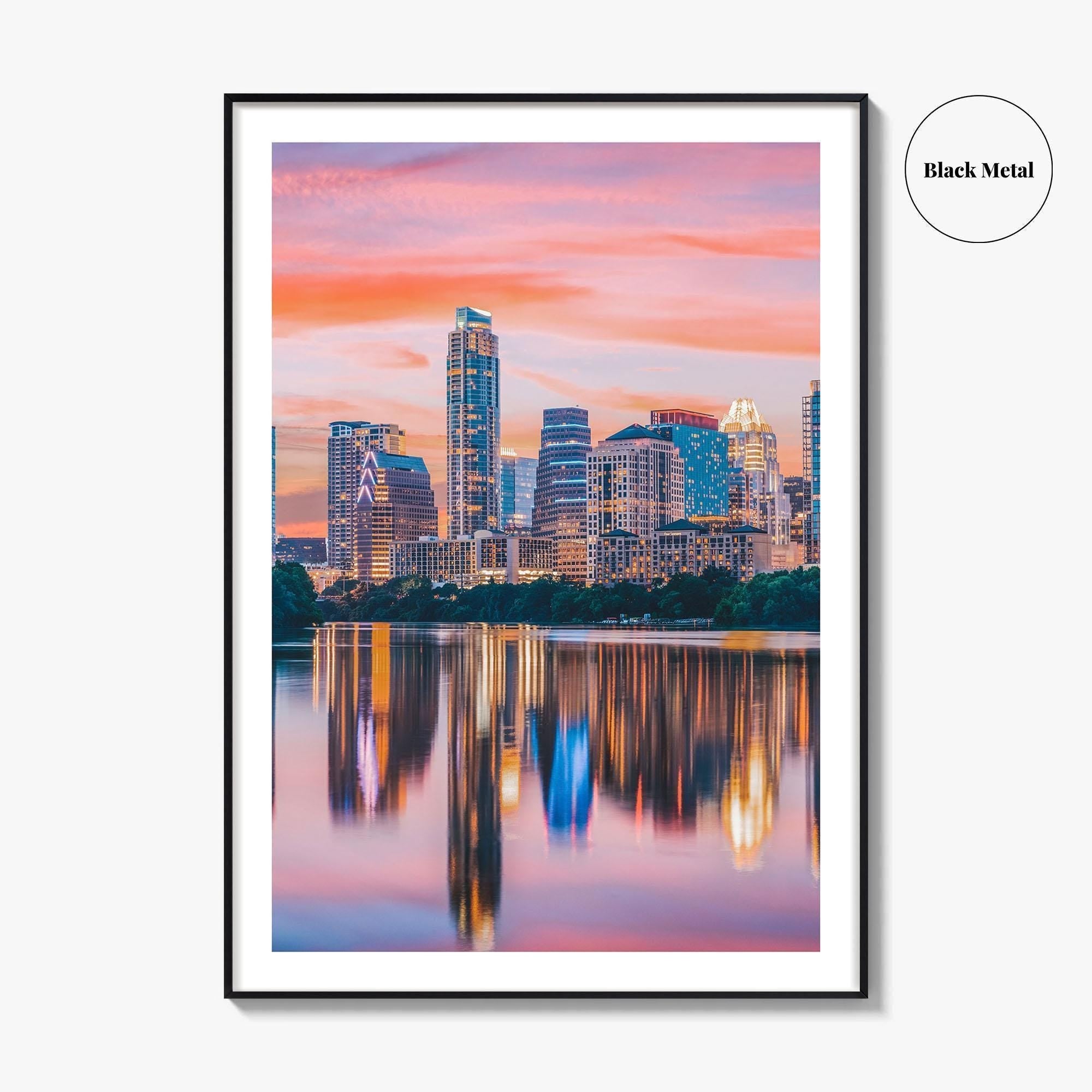 Austin Skyline Fine Art Photo Print, Colorado River, Texas, USA, Wall Decor