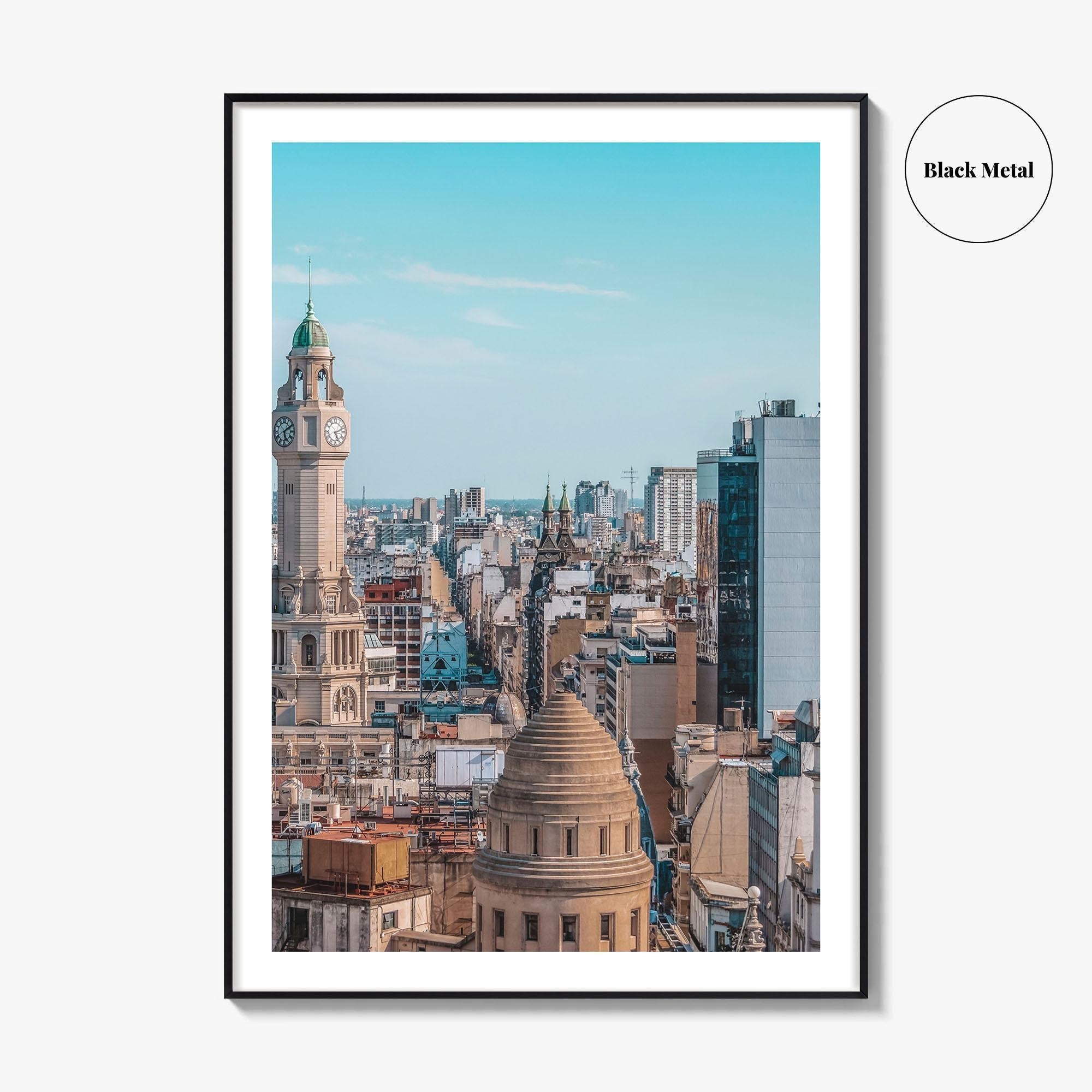 Buenos Aires Skyline Fine Art Photo Print, City Legislature Tower, Downtown Aerial, Argentina Poster