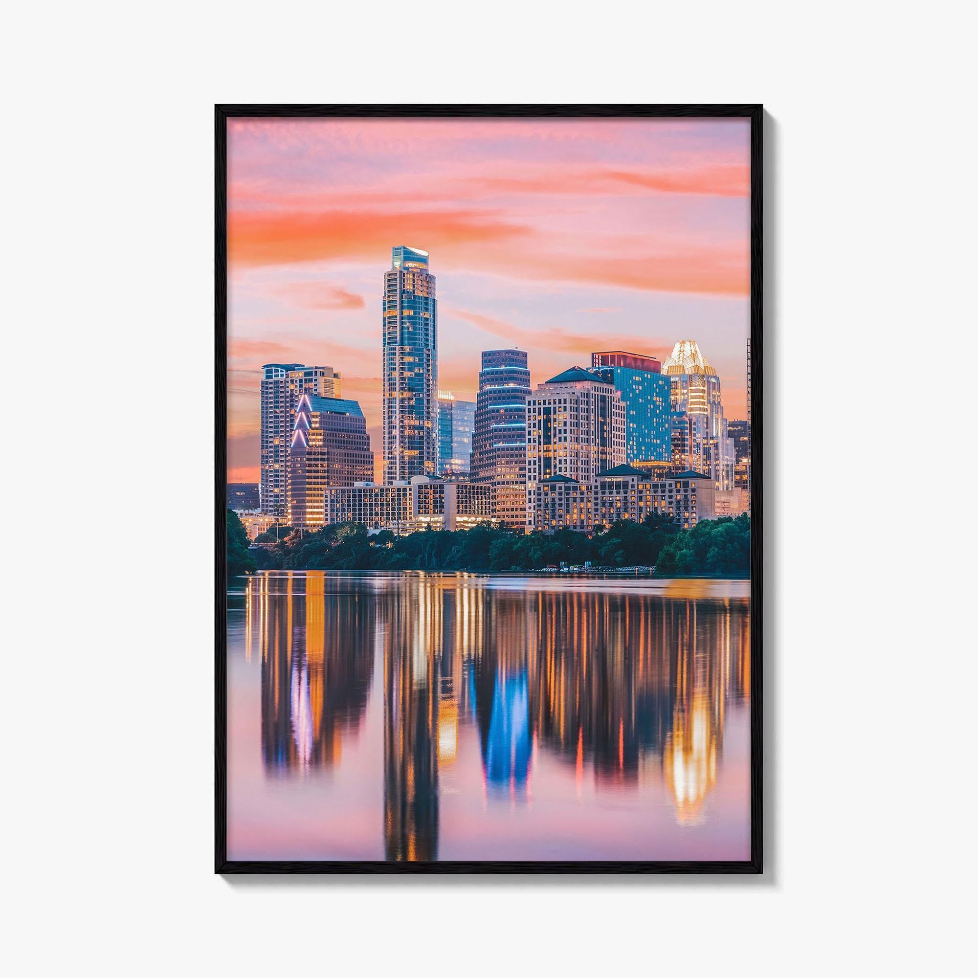 Austin Skyline Fine Art Photo Print, Colorado River, Texas, USA, Wall Decor
