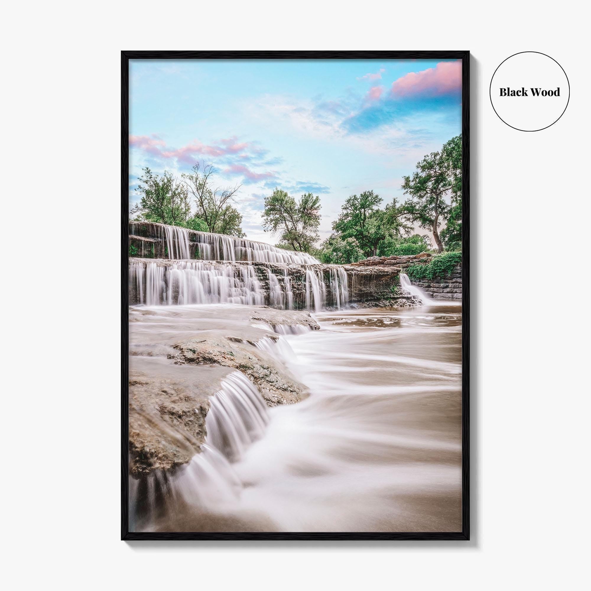 Fort Worth Fine Art Photo Print, Airfield Falls Waterfall, Texas, USA, Wall Decor, Poster