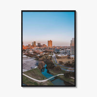 Fort Worth Skyline Fine Art Photo Print, Texas, USA, Wall Decor Poster