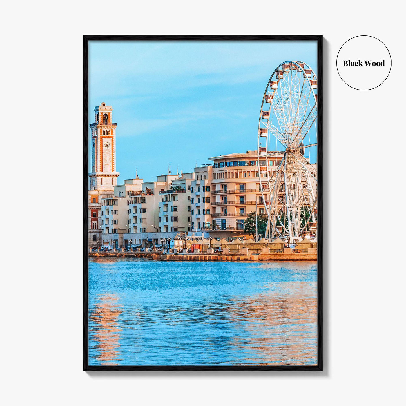 Bari Fine Art Photo Print, Ferris Wheel Waterfront, Puglia Italy, Wall Poster