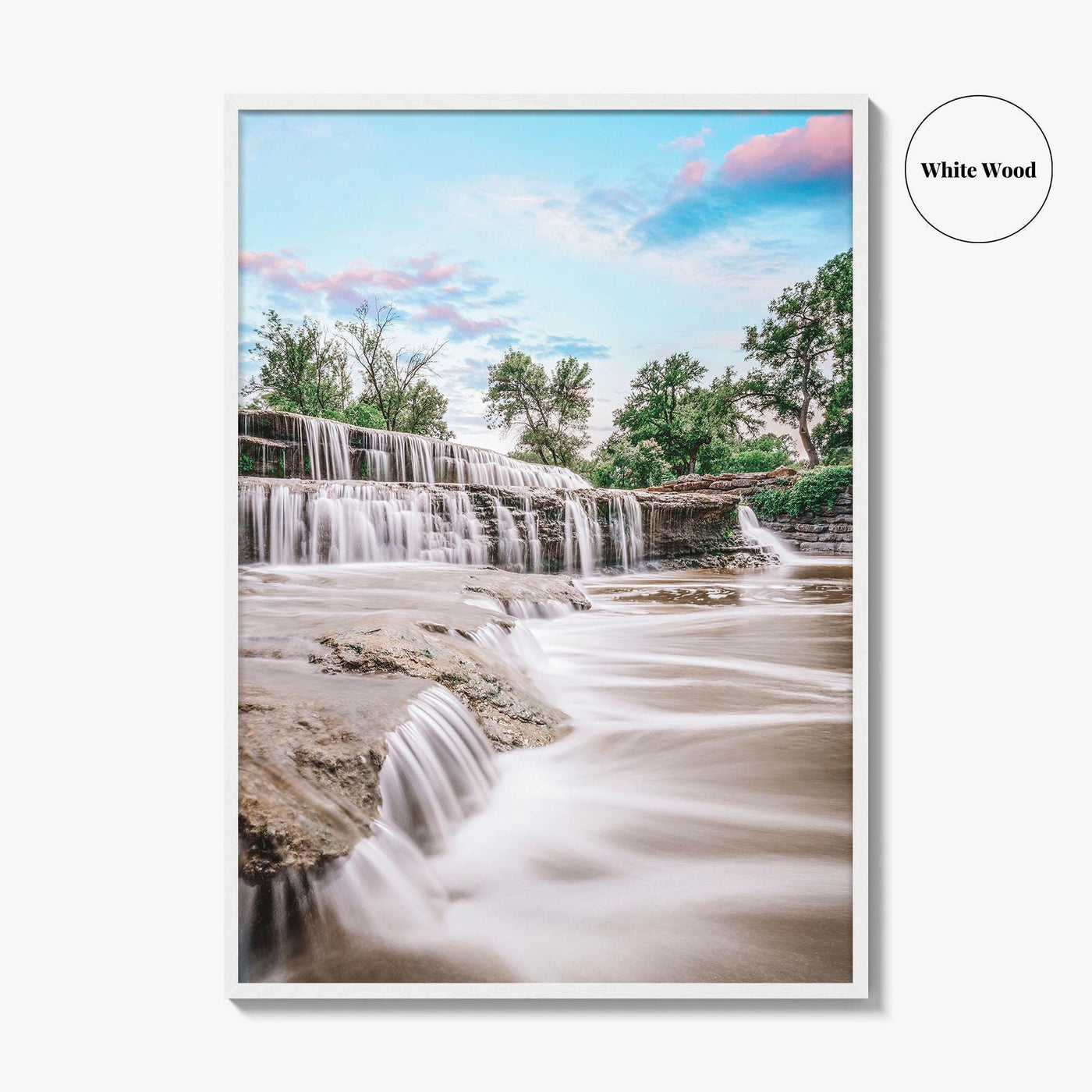 Fort Worth Fine Art Photo Print, Airfield Falls Waterfall, Texas, USA, Wall Decor, Poster