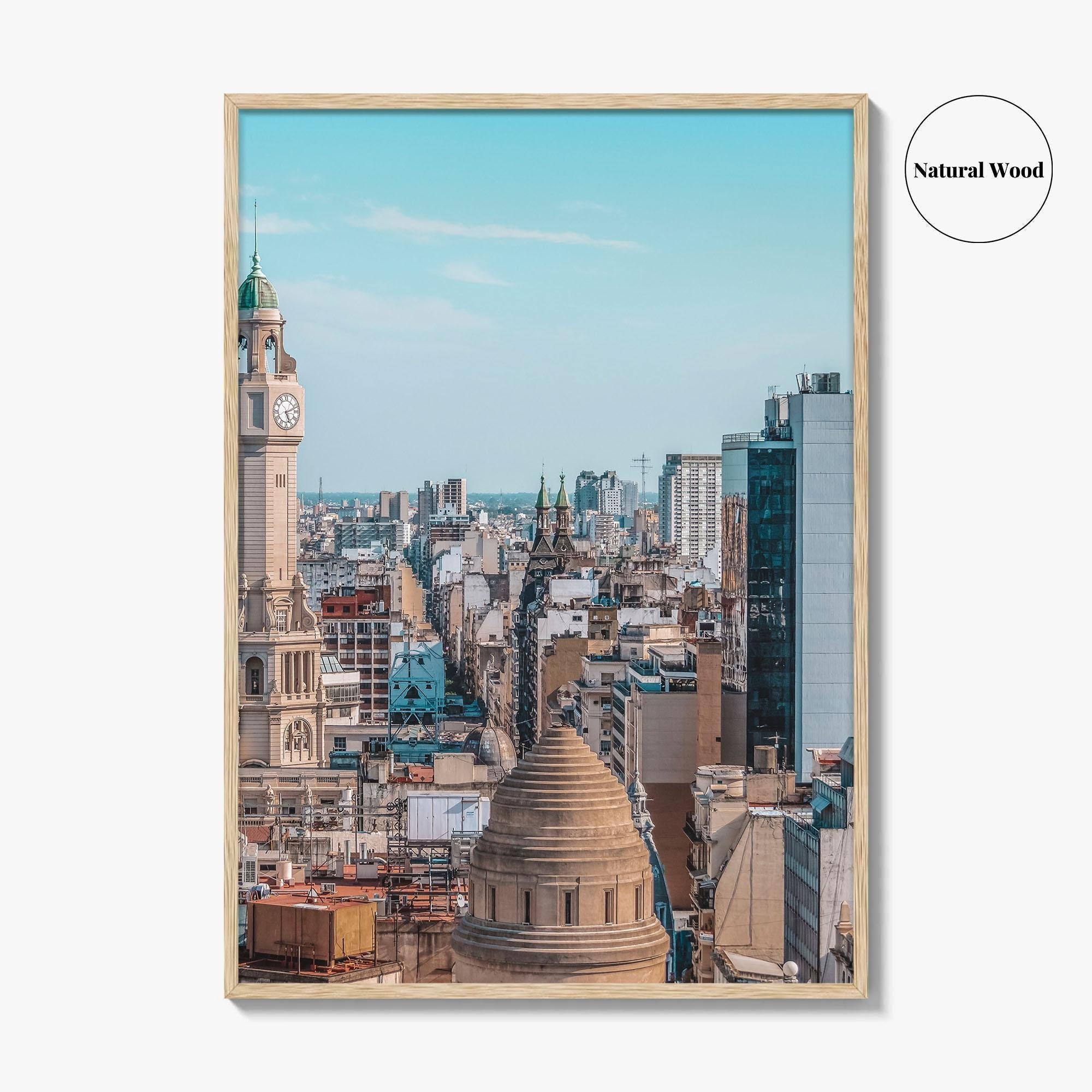 Buenos Aires Skyline Fine Art Photo Print, City Legislature Tower, Downtown Aerial, Argentina Poster