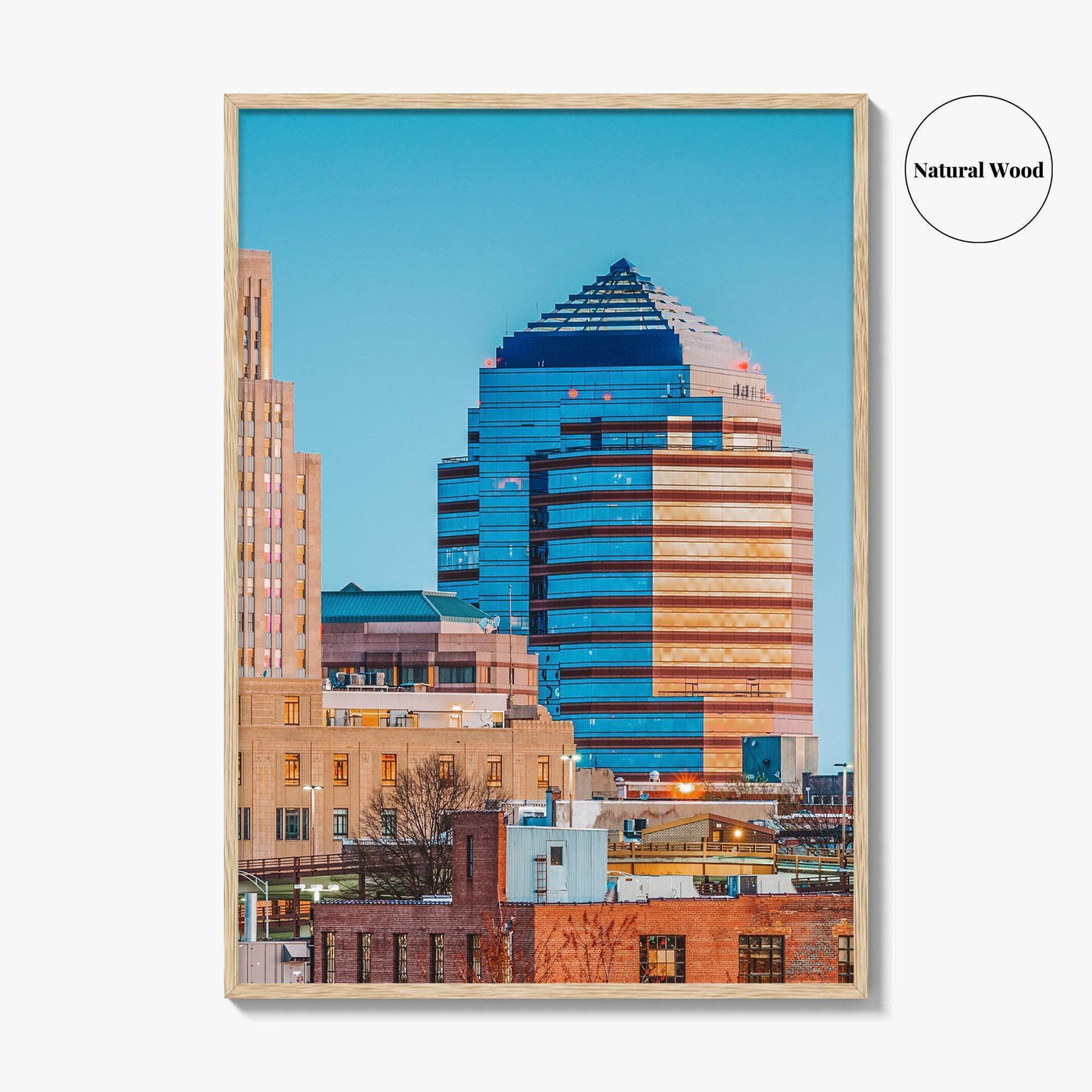 Durham Skyline Fine Art Photo Print, NC, North Carolina USA Wall Decor Poster