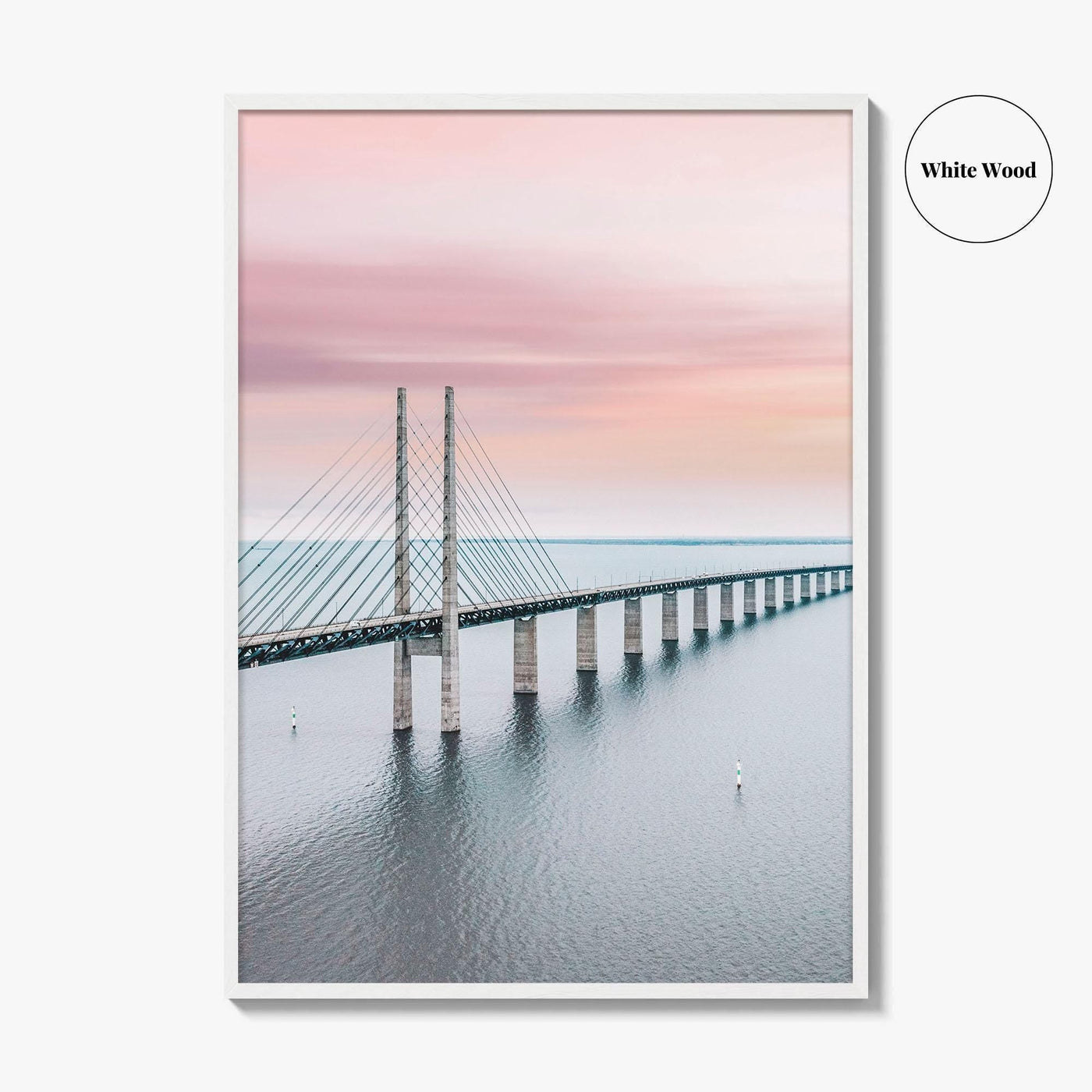 Copenhagen Fine Art Photo Print, Oresund Bridge, Malmo, Denmark, Sweden, Wall Decor Poster