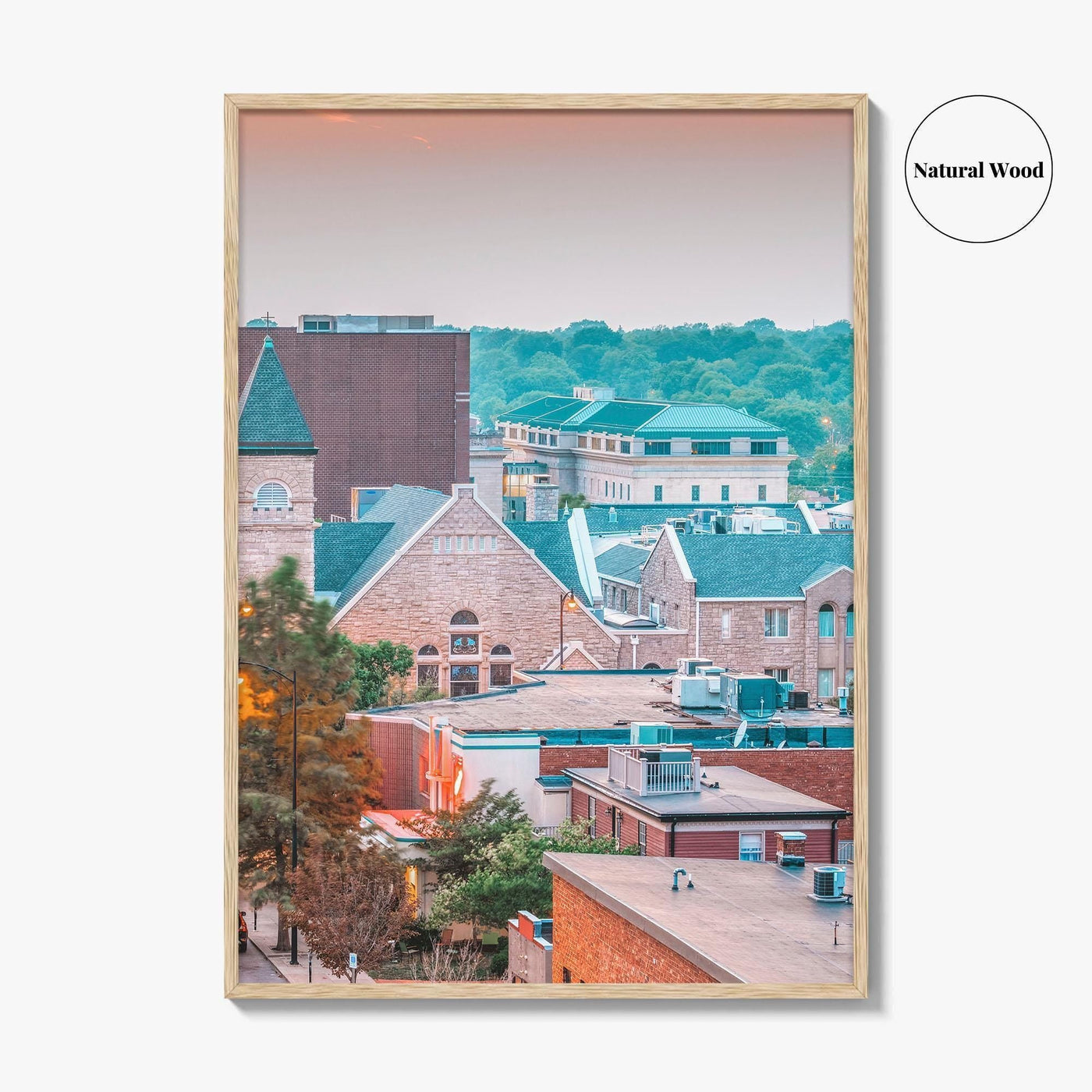 Columbia Missouri Skyline Fine Art Photo Print, Wall Decor Poster, USA
